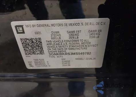 2021 Chevrolet Blazer Awd Rs from USA, damaged, VIN 3GNKBKRS3MS549782